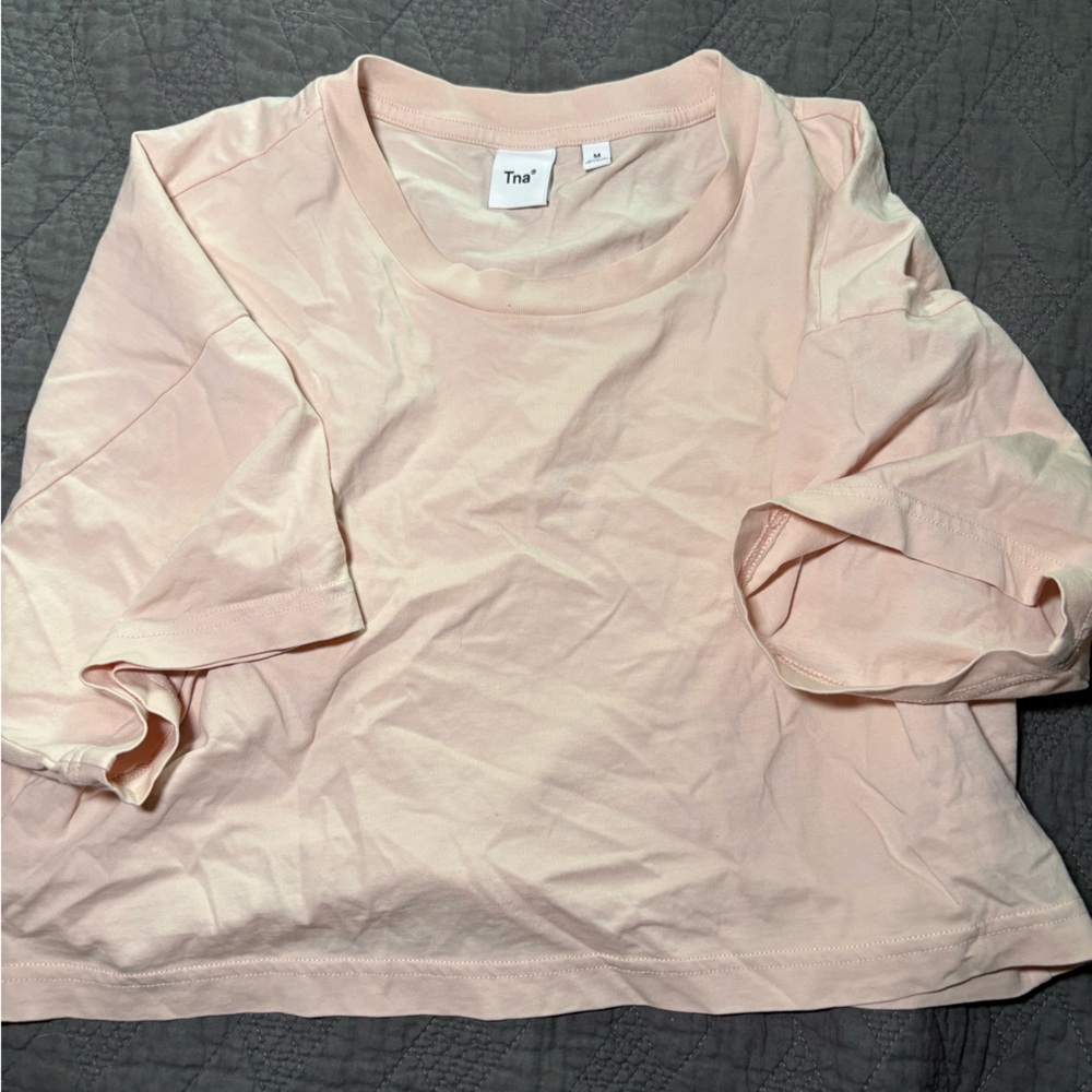 TNA Light Pink Crop Top- M